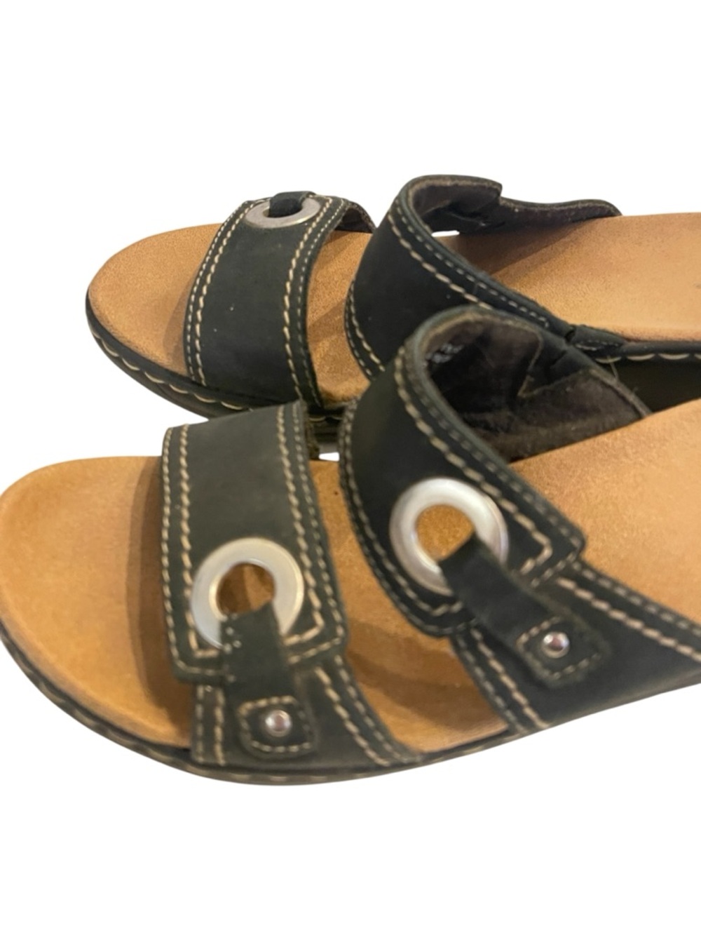 Clarks Brown Leather Lexi Willow Sandals Shoes - Picture 3 of 6
